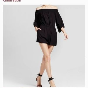 Off the shoulder Black Romper M